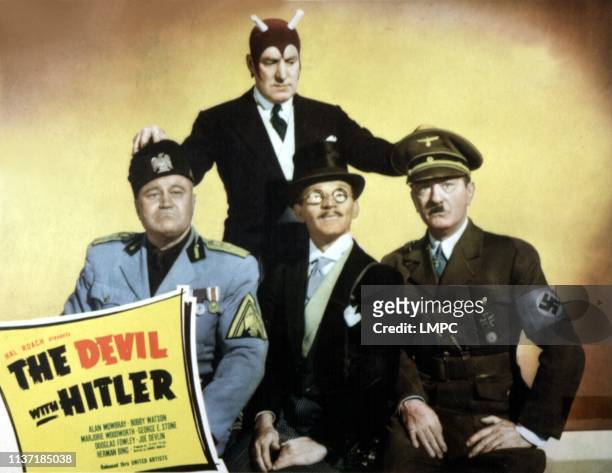 Devil With Hitler, lobbycard, THE, Joe Devlin, Alan Mowbray, George E. Stone, Bobby Watson, 1942.