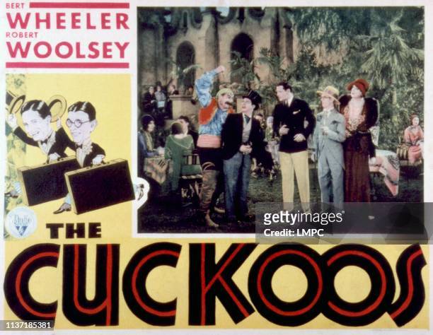 The Cuckoos, lobbycard, Harry Semels, Bert Wheeler, Ivan Lebedeff, Robert Woolsey, Jobyna Howland, 1930.