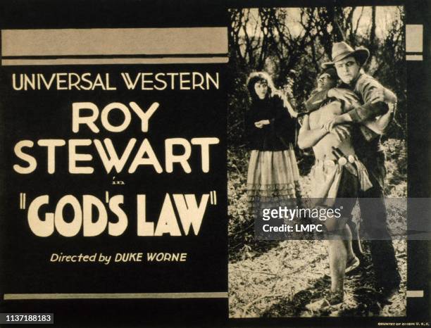 God's Law, lobbycard, Gertrude Olmstead , Roy Stewart , 1923.