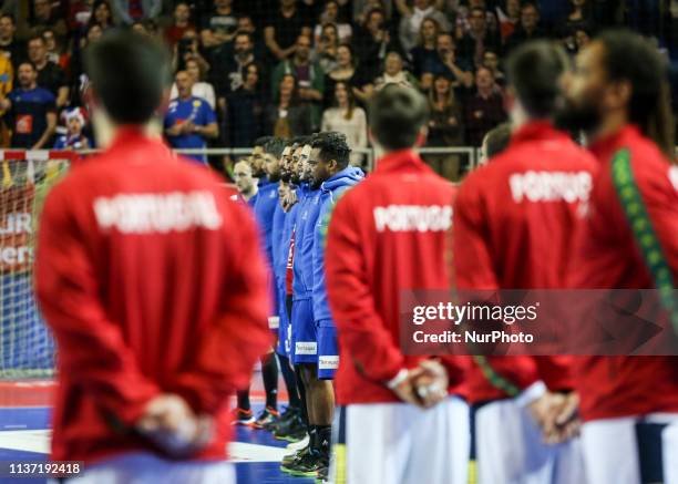 France Team Handball, during the Euro 2020 qualifications handball match between France and Portugal, on April 14, 2019 in Strasbourg, northeastern...
