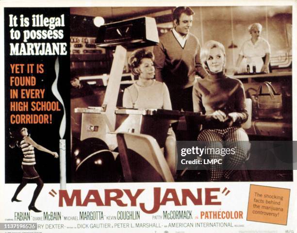 Maryjane, lobbycard, Fabian, Diane McBain, 1968.