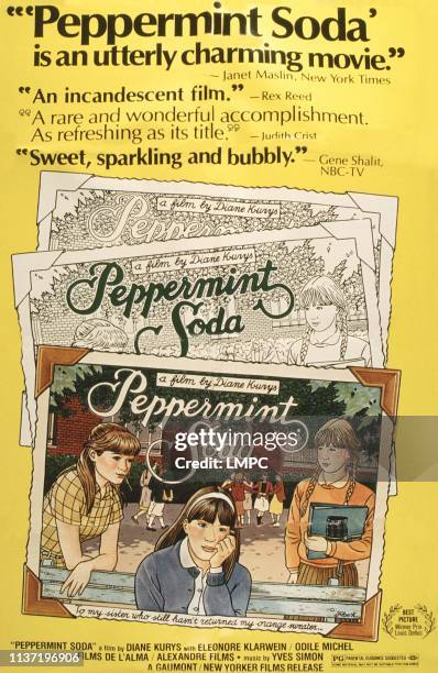 Peppermint Soda, poster, , US poster, from left: Valerie Stano, Odile Michel, Eleonore Klarwein, 1977.