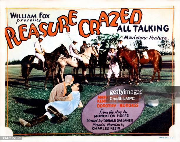 Pleasure Crazed, poster, US poster, front from left: Marguerite Churchill, Kenneth MacKenna, 1929.