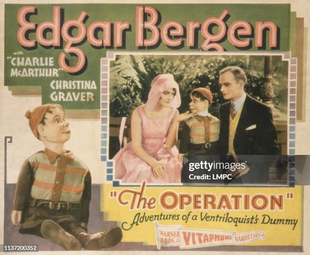 The Operation, poster, US poster, from left: Charlie McCarthy, Christina Graver, Charley McCarthy, Edgar Bergen, 1930.