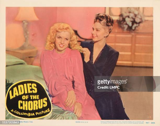 Ladies Of The Chorus, lobbycard, Marilyn Monroe, Adele Jergens, 1948.