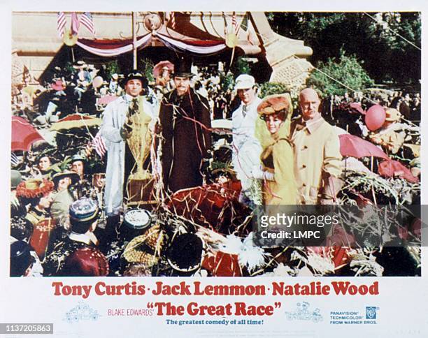 Great Race, lobbycard, THE, Peter Falk, Jack Lemmon, Tony Curtis, Natalie Wood, Keenan Wynn, 1965.