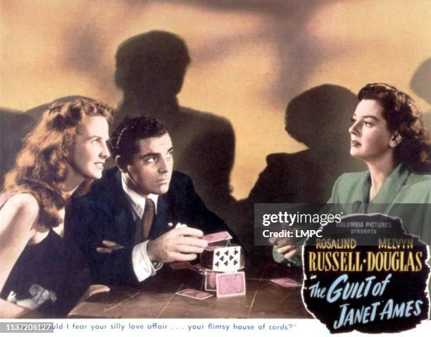 The Guilt Of Janet Ames, lobbycard, Betsy Blair, Richard Benedict, Rosalind Russell, 1947.