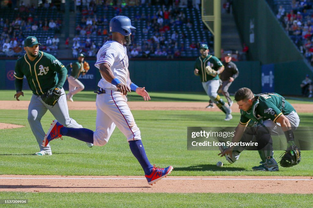 MLB: APR 14 Athletics at Rangers