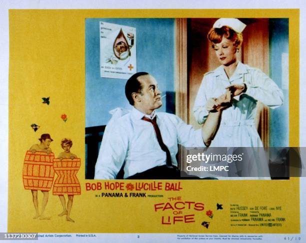 The Facts Of Life, lobbycard, Bob Hope, Lucille Ball, 1960.