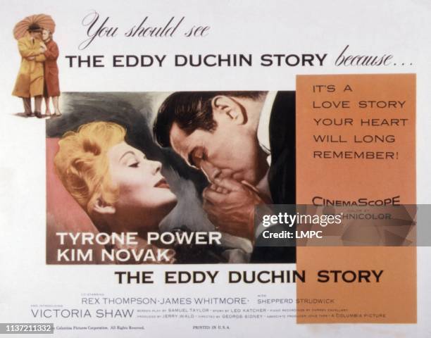 The Eddy Duchin Story, lobbycard, Kim Novak, Tyrone Power, 1956.