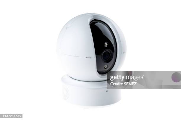 surveillance camera - security camera on white stock pictures, royalty-free photos & images