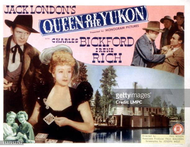 Queen Of The Yukon, lobbycard, Charles Bickford, June Carlson, Irene Rich, Dave O'Brien, George Cleveland, Guy Usher, 1940.