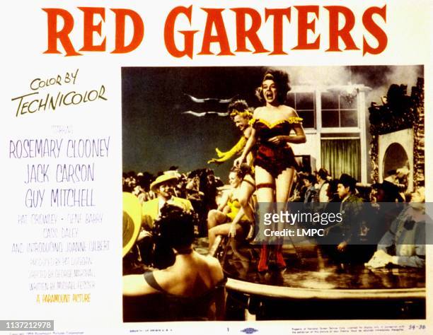 Red Garters, lobbycard, Rosemary Clooney, 1954.