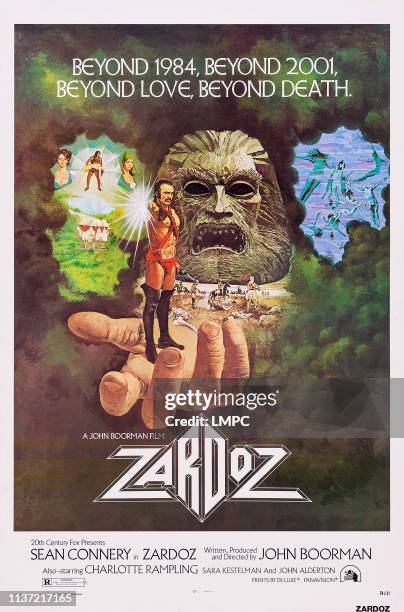 Zardoz, poster, US poster art, Sean Connery, 1974.