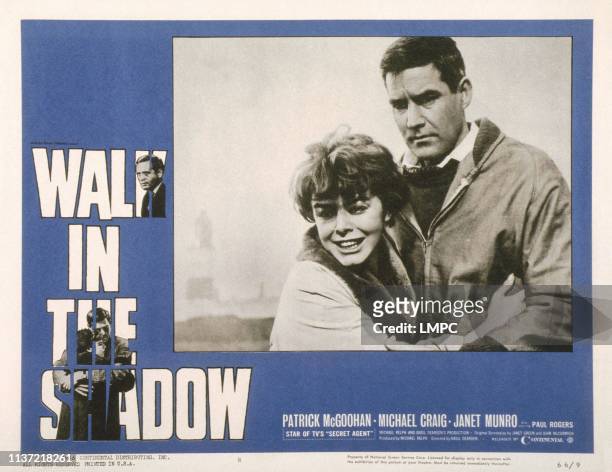 Walk In The Shadow, , US lobbycard, from left: Janet Munro, Michael Craig, 1962.