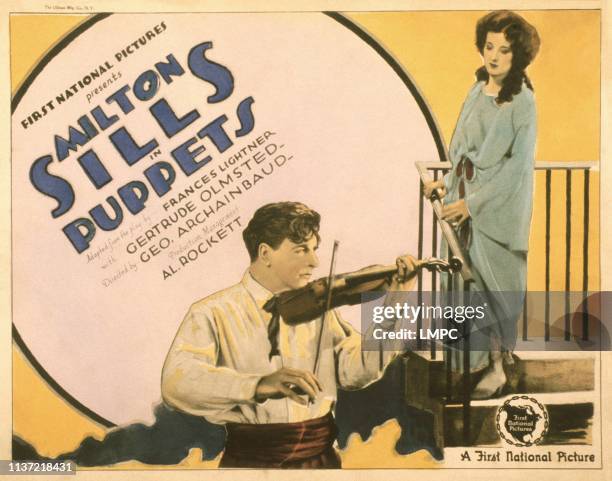 Puppets, poster, US poster, from left: Milton Sills, Gertrude Olmstead, 1926.