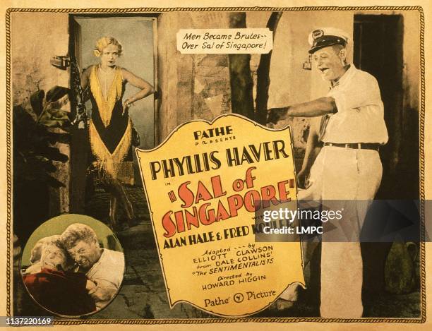 Sal Of Singapore, poster, US poster, bottom from left: Fred Kohler, Alan Hale, Phyllis Haver , 1928.