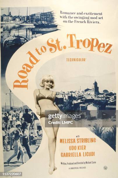 Road To Saint Tropez, poster, US poster, Gabriella Licudi, 1966.