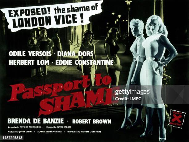 Passport To Shame, poster, , Diana Dors , Odile Versois, 1958.