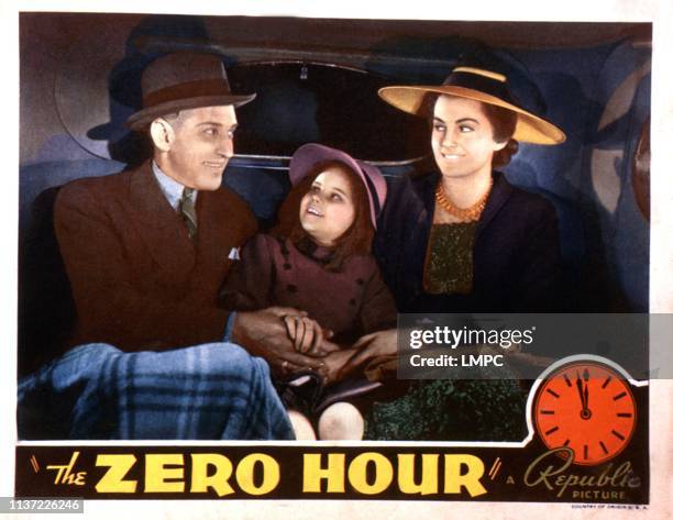 The Zero Hour, lobbycard, from left: Otto Kruger, Ann E Todd, Frieda Inescort, 1939.