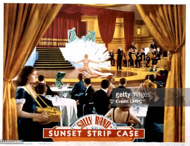 Sunset Murder Case, lobbycard, , Sally Rand, 1938.