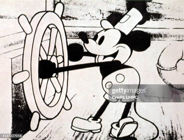 Steamboat Willie, lobbycard, Mickey Mouse, 1928.