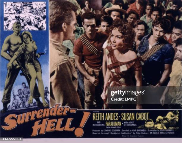 Surrender - Hell!, poster, Keith Andes, Susan Cabot, 1959.
