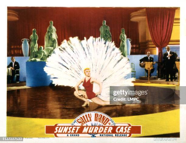 Sunset Murder Case, lobbycard, , Sally Rand, 1938.