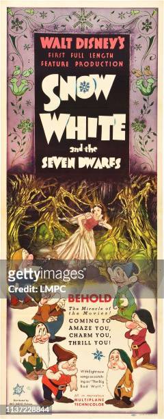 Snow White And The Seven Dwarfs, poster, poster art, 1933.