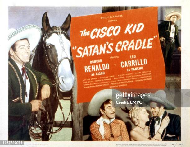 Satan's Cradle, lobbycard, US poster, Duncan Renaldo, Leo Carrillo, Ann Savage, 1949.