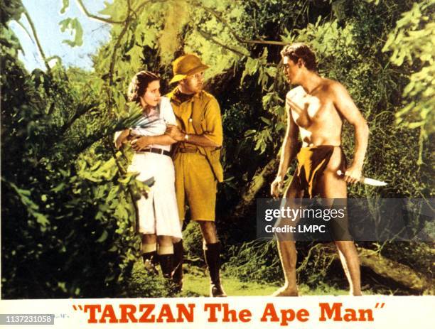Tarzan The Ape Man, lobbycard, Maureen O'Sullivan, Neil Hamilton, Johnny Weissmuller, 1932.