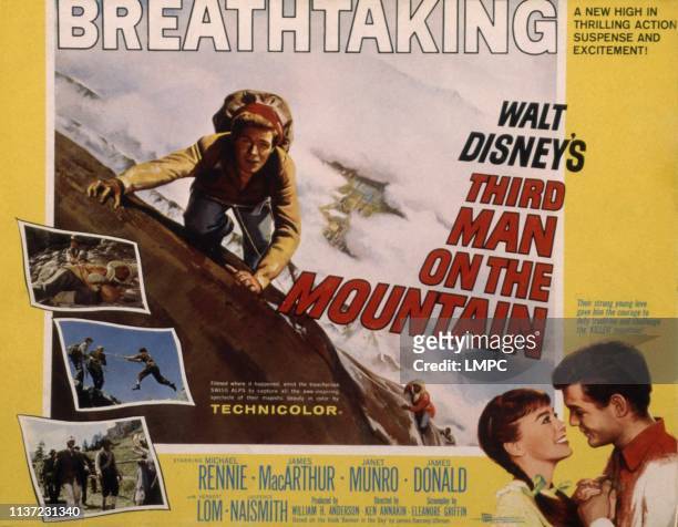 Third Man On The Mountain, poster, James MacArthur, Janet Munro, 1959.