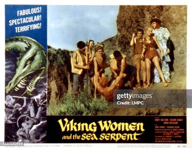 Viking Women And The Sea Serpent, lobbycard, Abby Dalton, Susan Cabot, 1957.