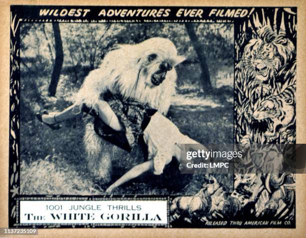 The White Gorilla, lobbycard, Ray Corrigan, Lorraine Miller, 1945.