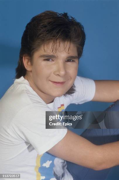 American television and film actor Corey Feldman poses for a magazine shoot, United States, December 1986.