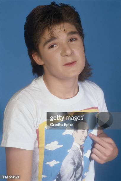 American television and film actor Corey Feldman poses for a magazine shoot, United States, December 1986.