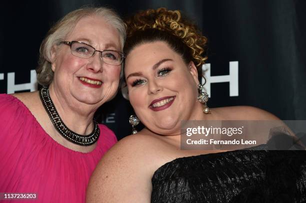 Joyce Smith and Chrissy Metz attend the premiere of 'Breakthrough' at the Marcus Des Peres Cinema on March 20, 2019 in St Louis, Missouri.