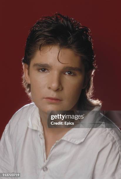 American television and film actor Corey Feldman poses for a magazine shoot, United States, December 1986.