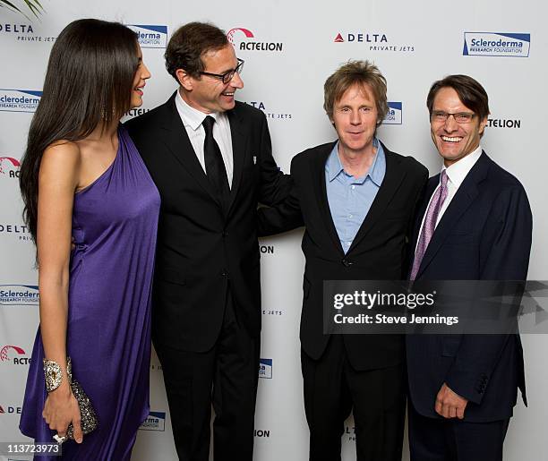 Hope Dworaczyk, Bob Saget, Dana Carvey and Luke Evnin pose at the Cool Comedy - Hot Cuisine: Benefit For The Scleroderma Research Foundation at...