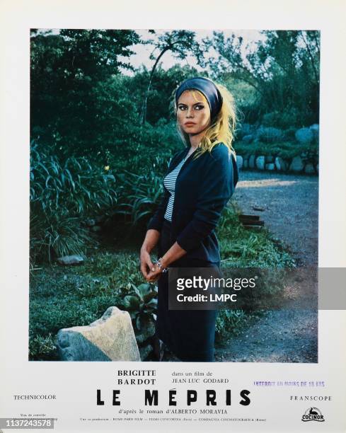 Contempt, lobbycard, , Brigitte Bardot, 1963.