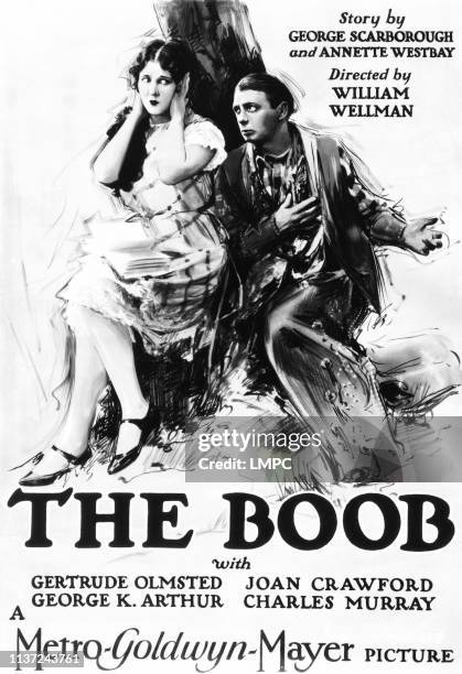 The Boob, poster, US poster, from left: Gertrude Olmstead, George K. Arthur, 1926.