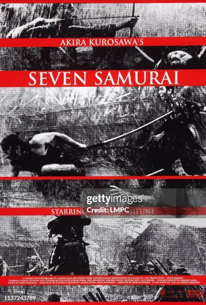 Seven Samarai, poster, US 2002 re-release poster art, 1954.