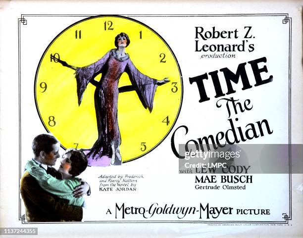 Time, THE COMEDIAN, US lobbycard, Gertrude Olmstead , bottom from left: Roy Stewart, Gertrude Olmstead, 1925.