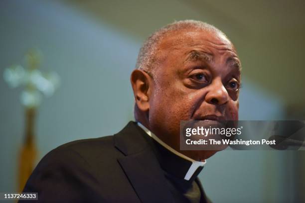Archbishop Wilton D. Gregory is introduced as the new leader of the Catholic Church in Washington, DC, on Thursday, April 4 in Hyattsville, MD. The...