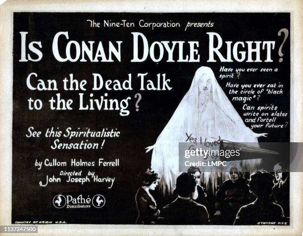 Is Conan Doyle Right?, lobbycard, titlecard, 1923.