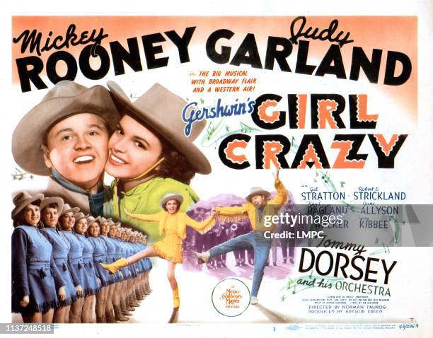 Girl Crazy, poster, US poster, Mickey Rooney , Judy Garland , 1943.