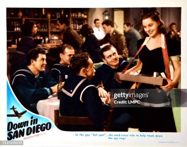 Down In San Diego, lobbycard, Dorothy Morris , 1941.