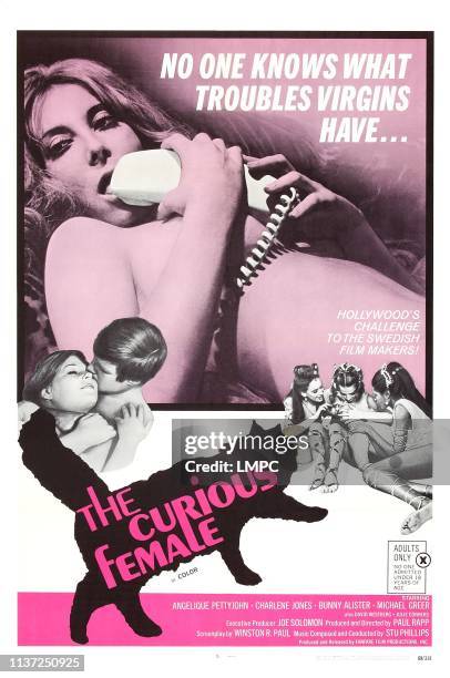 The Curious Female, poster, poster art, top: Angelique Pettyjohn, 1970.