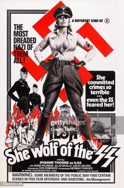 She Wolf Of The Ss, poster, poster art, Dyanne Thorne, 1975.