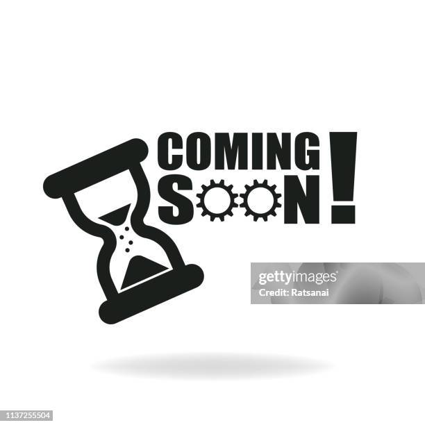 stockillustraties, clipart, cartoons en iconen met binnenkort aanmelden - aankondigingsbord